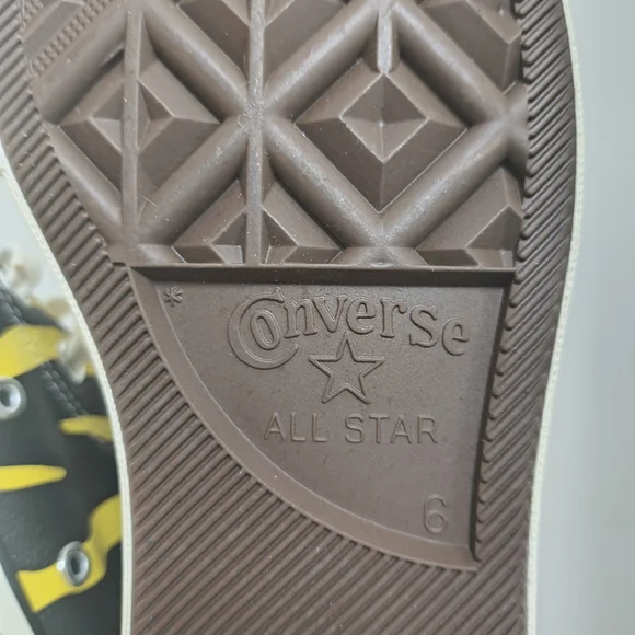 Converse Chuck Taylor Retro 70 Hi Vivid Black Yellow Sulfur Zebra Leather 9 NWT - Picture 7 of 14